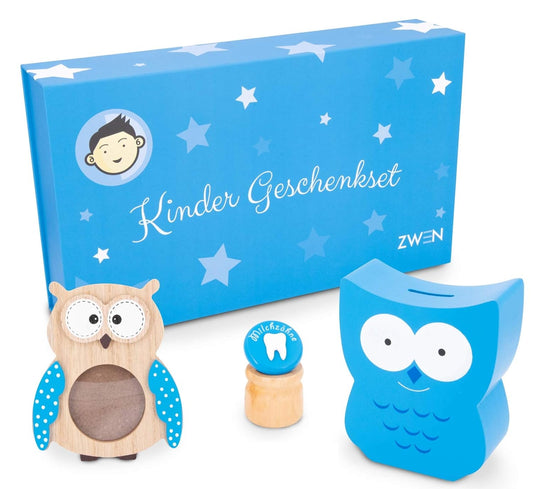 ZWEN coffret souvenir en bois boîte à dents, tirelire, photo