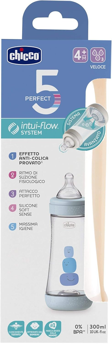 CHICCO Perfect5 cumisüveg 4 hónap+ 300 ml