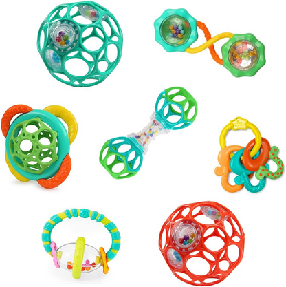 BRIGHT STARTS Soothers & Shakers sæt med babylegetøj 7 dele 6 m+