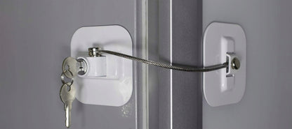 CHILD SAFETY LOCK zabezpieczenie do szafek i szuflad 19 cm + 2 klucze