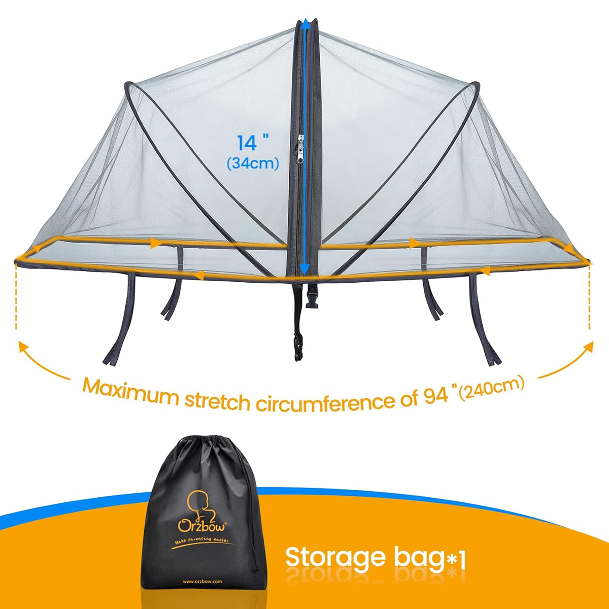 orzbow universal mosquito net for strollers