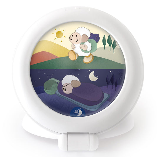 PABOBO Kid'Sleep budzik regulator snu 2-3 lata, biały, z motywem dnia i nocy dla dzieci