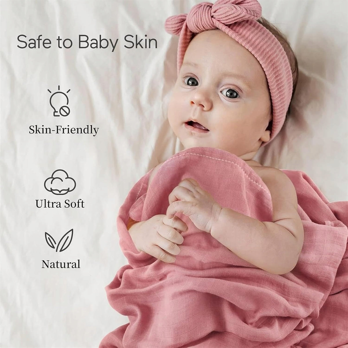 MOMCOZY muszlin pólyák 4 db bambusz pamut 120 x 120