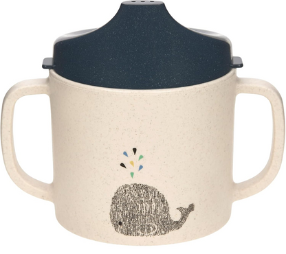 LÄSSIG Sippy Cup Little Water Whale csőrös itatópohár 150 ml 6 hónap+