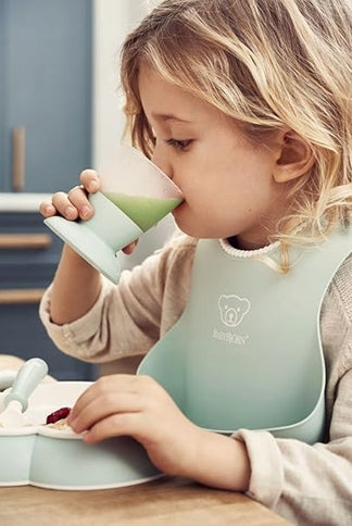 BABYBJORN śliniak silikonowy z kieszonką x2