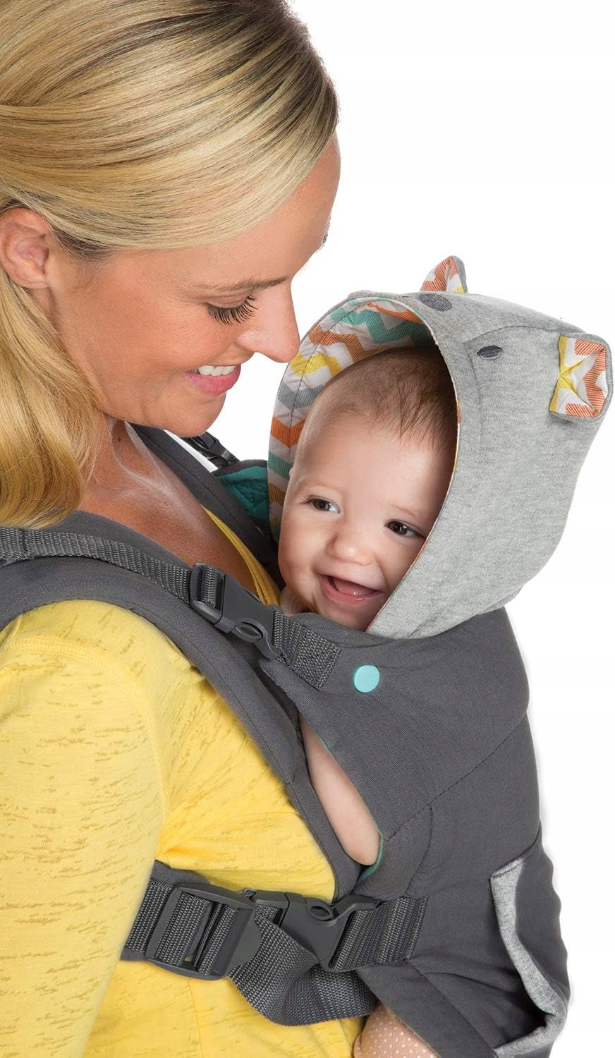 INFANTINO Cuddle Up nosidełko ergonomiczne 5,5 - 18 kg z kapturem