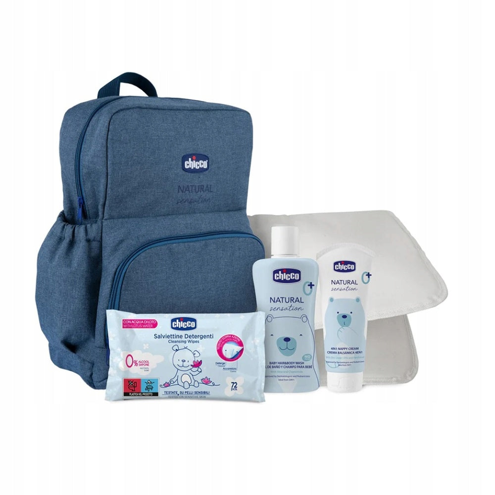 CHICCO NATURAL sac à dos à langer pour couches et accessoires + cosmétiques