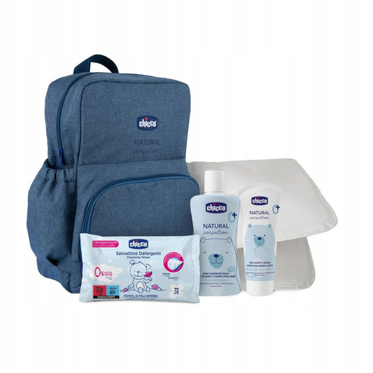CHICCO NATURAL plecak torba na pieluchy i akcesoria + kosmetyki