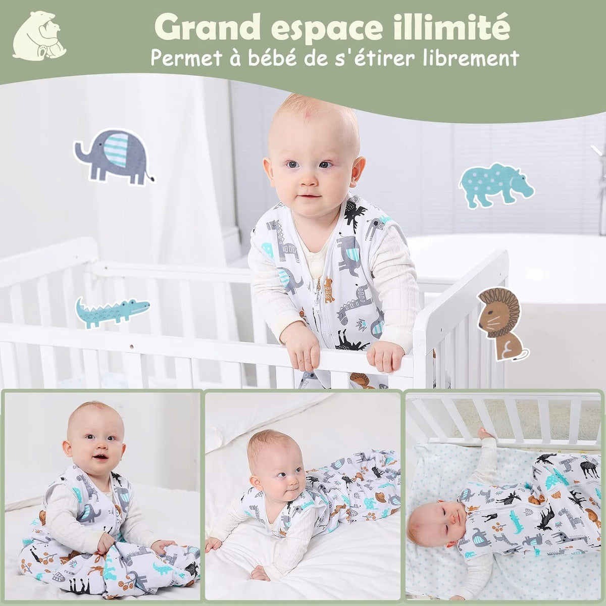 LICTIN gigoteuse d'été 0,5TOG 65-85cm x2
