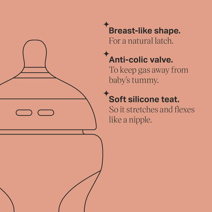 TOMMEE TIPPEE Closer to Nature anti-colic bottle x3