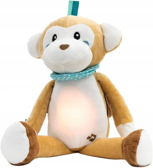 INNOGIO GIO-881 przytulanka ze światełkiem i 10 dźwiękami MAŁPA LUCY 35 cm, miękka małpka z lampką