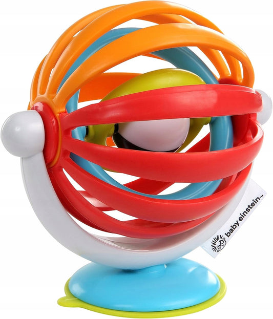 BABY EINSTEIN Sticky Spinner zabawka z grzechotką i przyssawką 3 m+ wielokolorowa sensoryczna