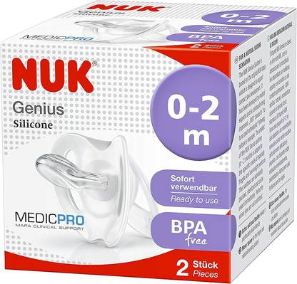 NUK Genius Medic Pro smoczek uspokajający x2 0-2msc