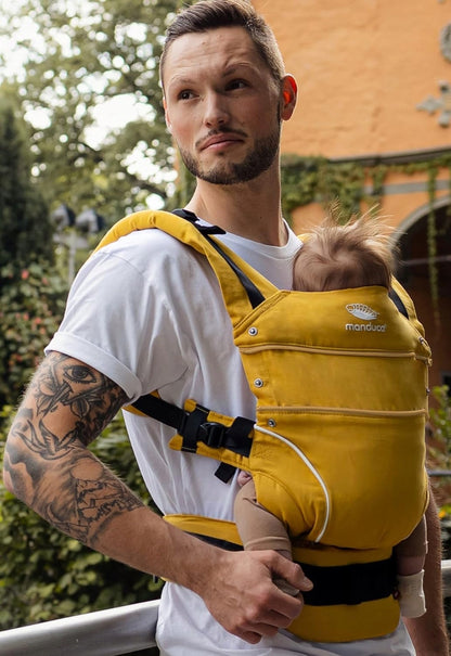 MANDUCA First marsupiu cu cataramă bumbac organic