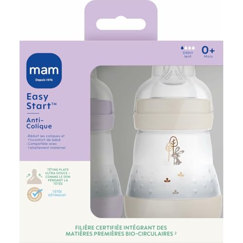 MAM Easy Start Anti-Colic biberon 160 ml de la 0 luni, nisipiu