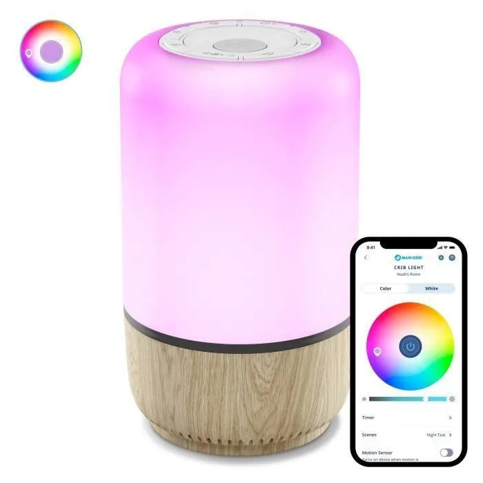 MAXI-COSI Soothe veilleuse LED avec haut-parleur application Connected Home