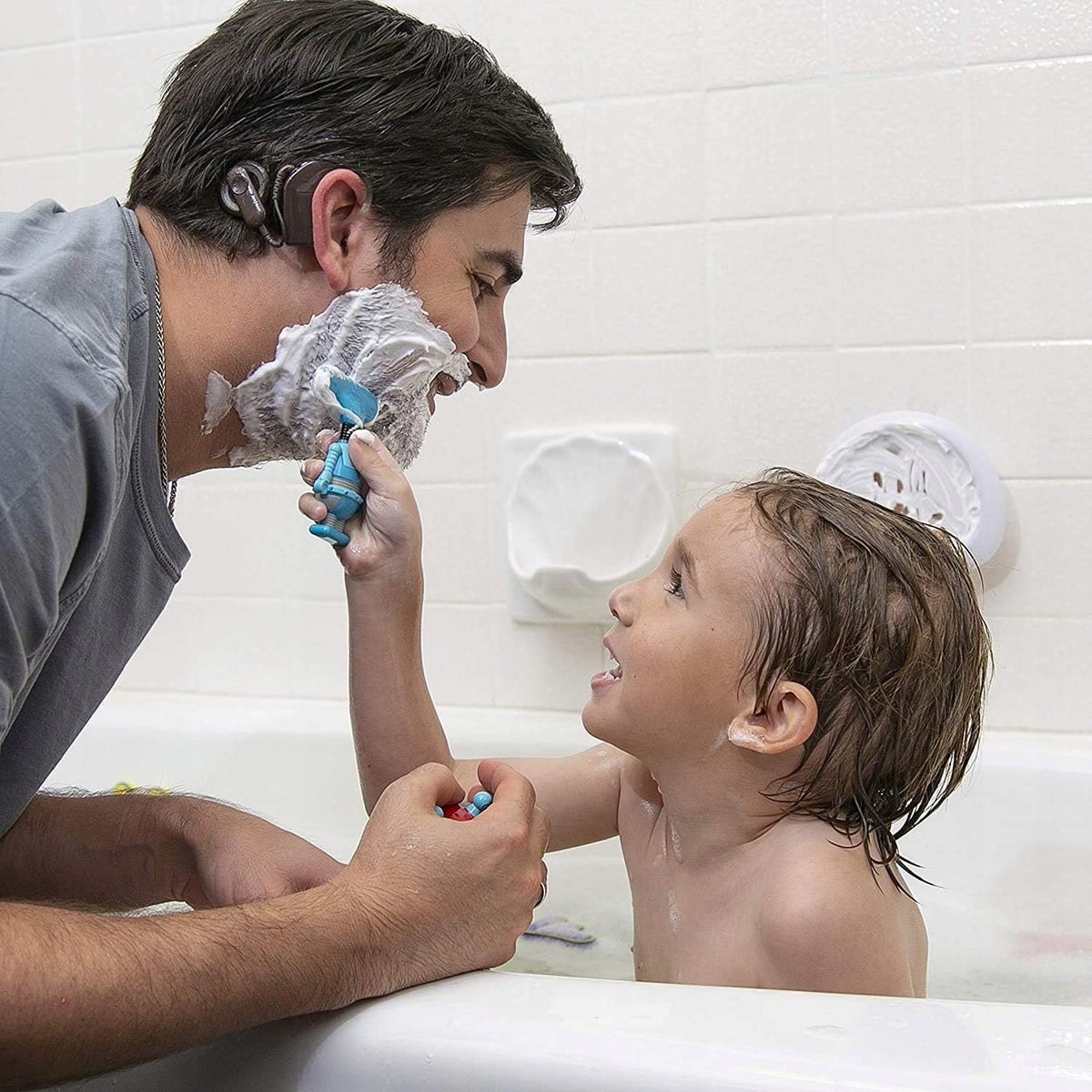 NUBY miroir avec ventouse + 2 jouets de bain