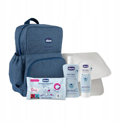 CHICCO Naturalbackpack, nappy bag and accessoriescolour bluewidth approx. 28 cm, length approx. 38 cmmaterial