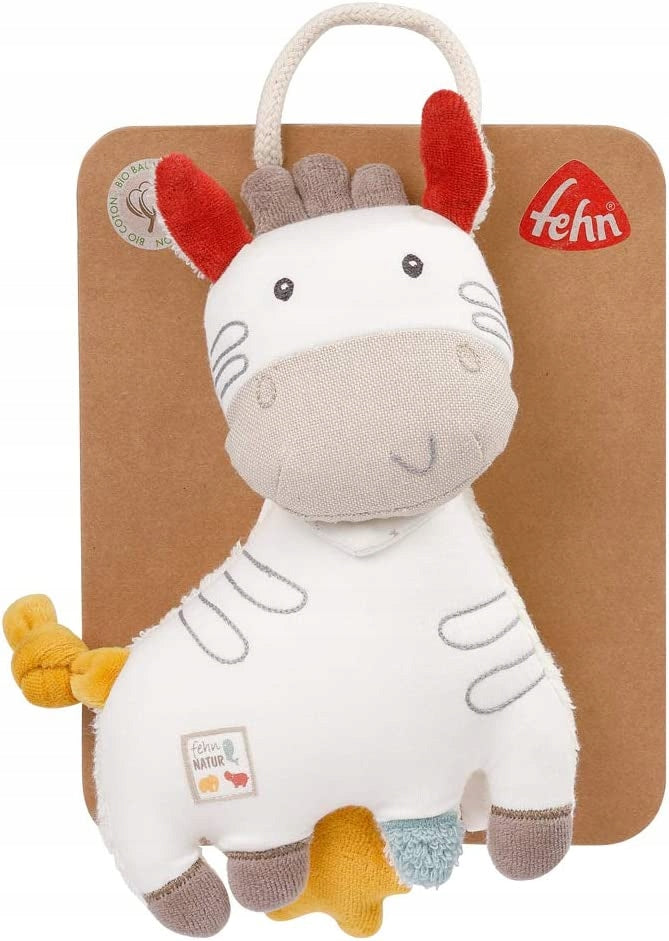 FEHN Nature fluffy zebra with music box