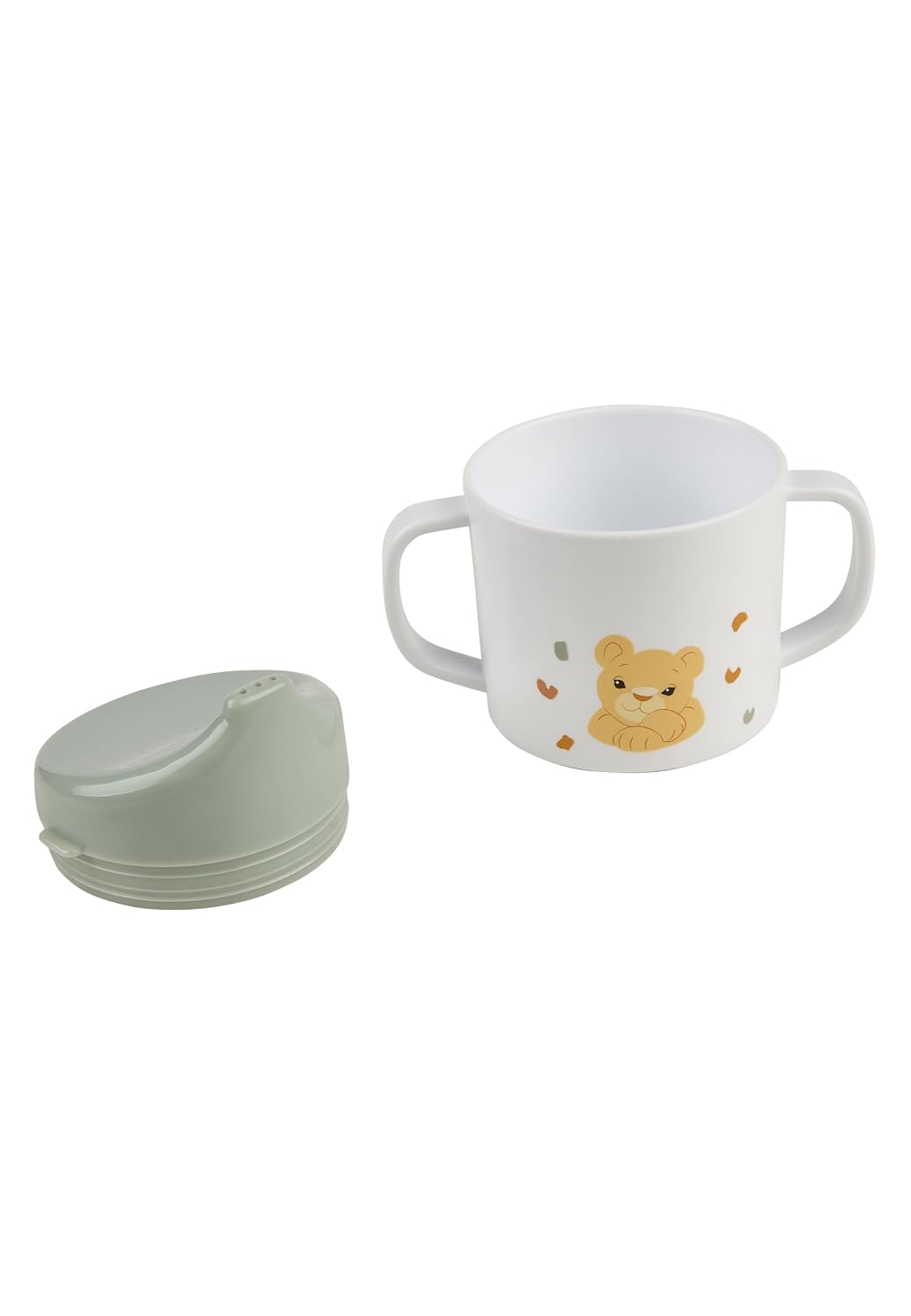 STERNTALER kubek treningowy dla niemowląt 200ml z uchwytami i motywem lwa, do nauki samodzielnego picia