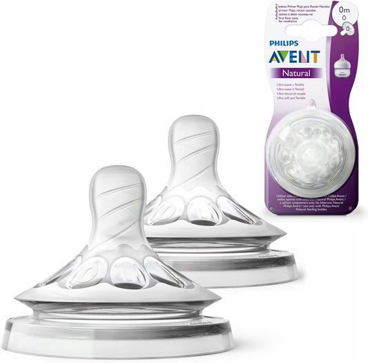 PHILIPS AVENT Natural tetine pentru biberoane 0 luni x2