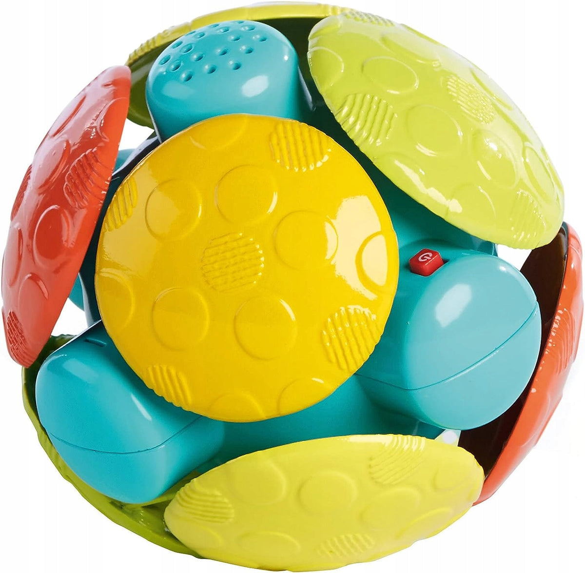 BRIGHT STARTS Wooble Booble minge vibratoare cu melodie pentru târât, 12 cm