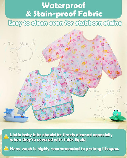 LICTIN śliniaki fartuszki z kieszonką 6-24 m  x3