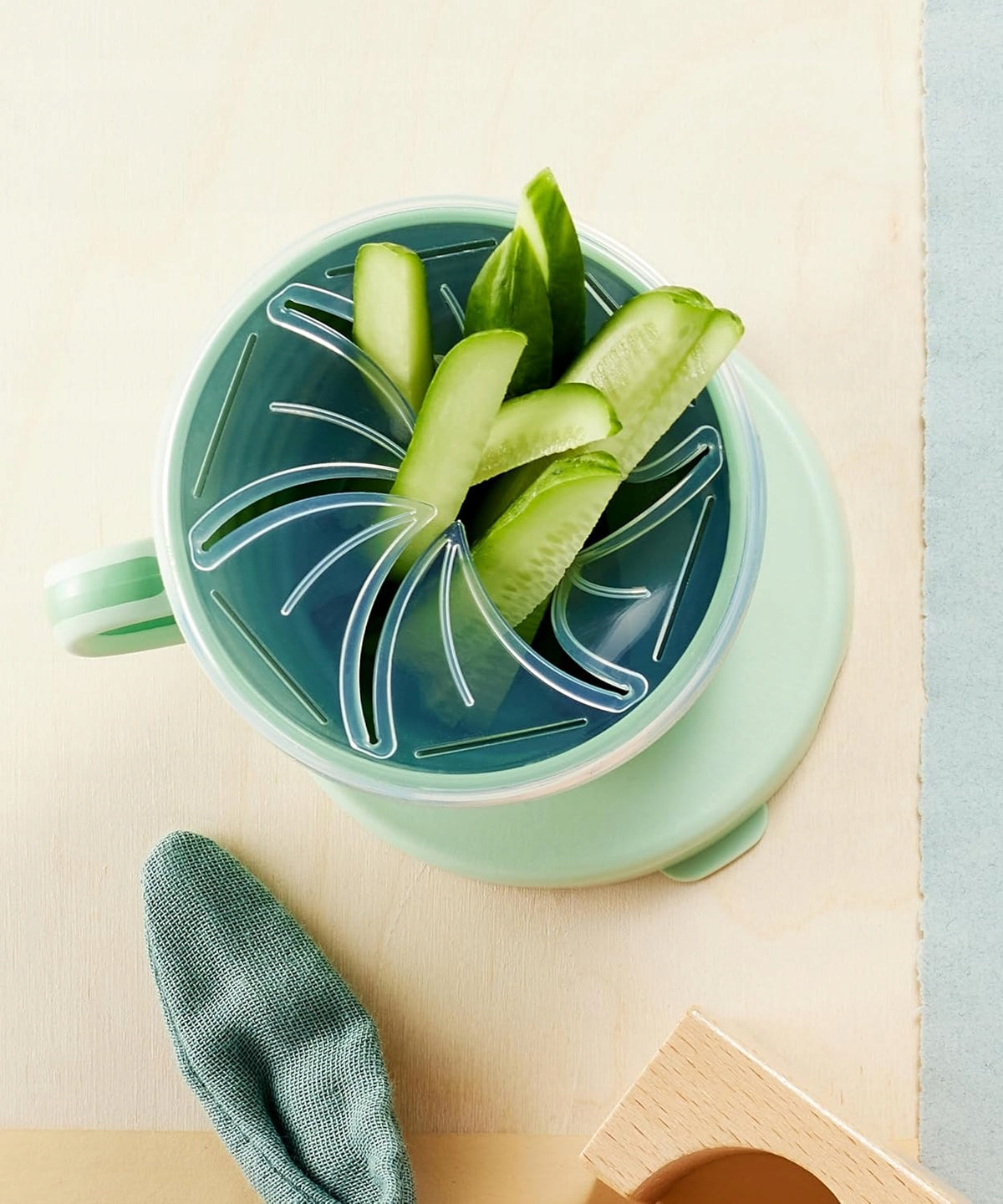 NIP Snackbox Eat Green 2en1 boîte à goûter et gobelet avec couvercle
