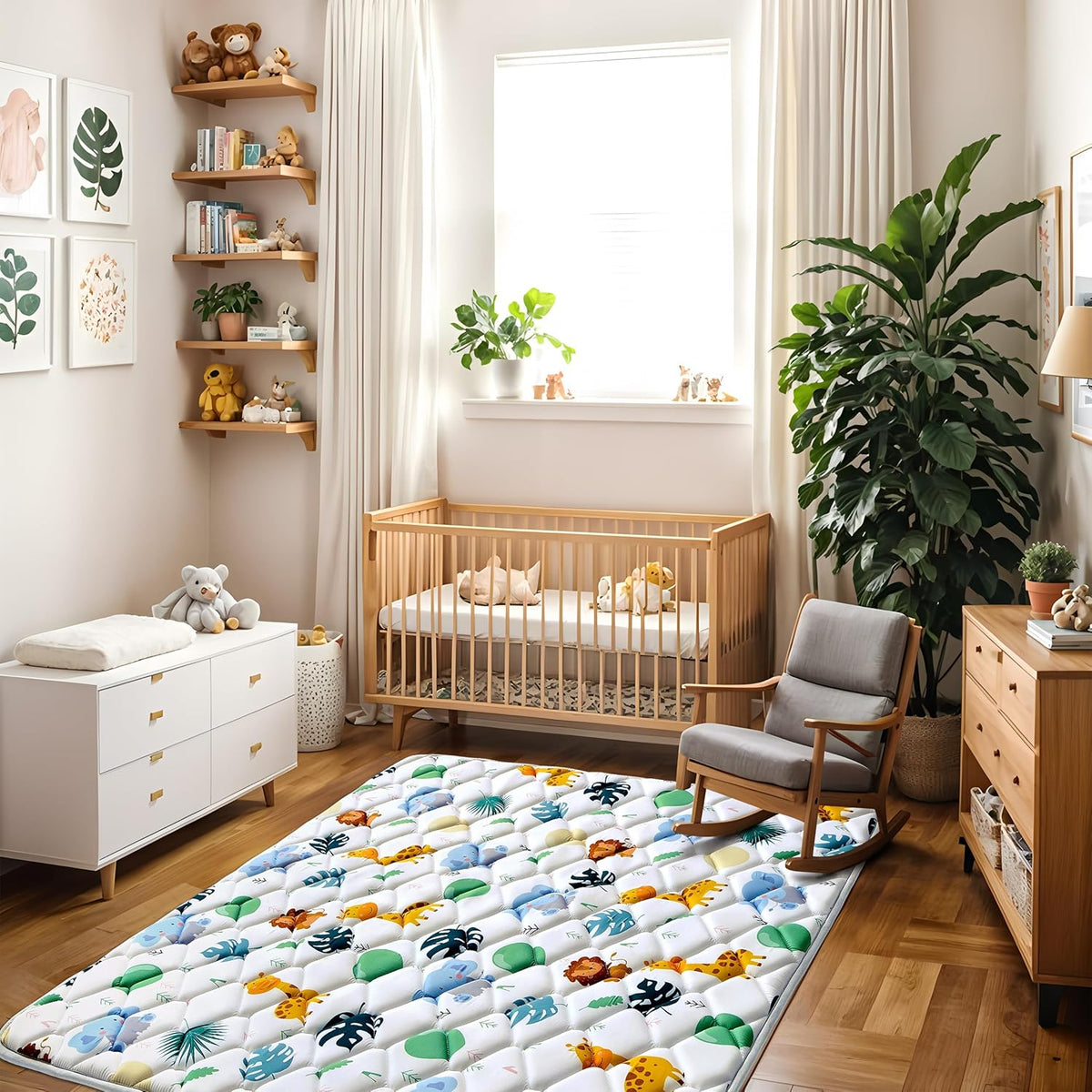 Baby play mat with non-slip underside, 180x150