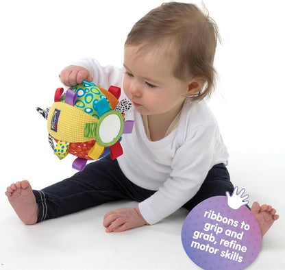PLAYGRO Loopy Loops érzékszervi plüss labda tükörrel és csengővel