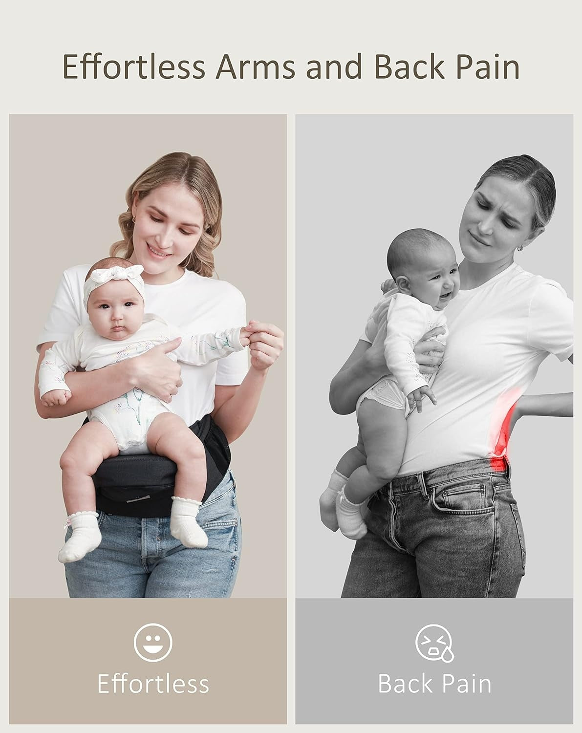 BABYMUST siège porte-bébé de hanche 4-30 kg