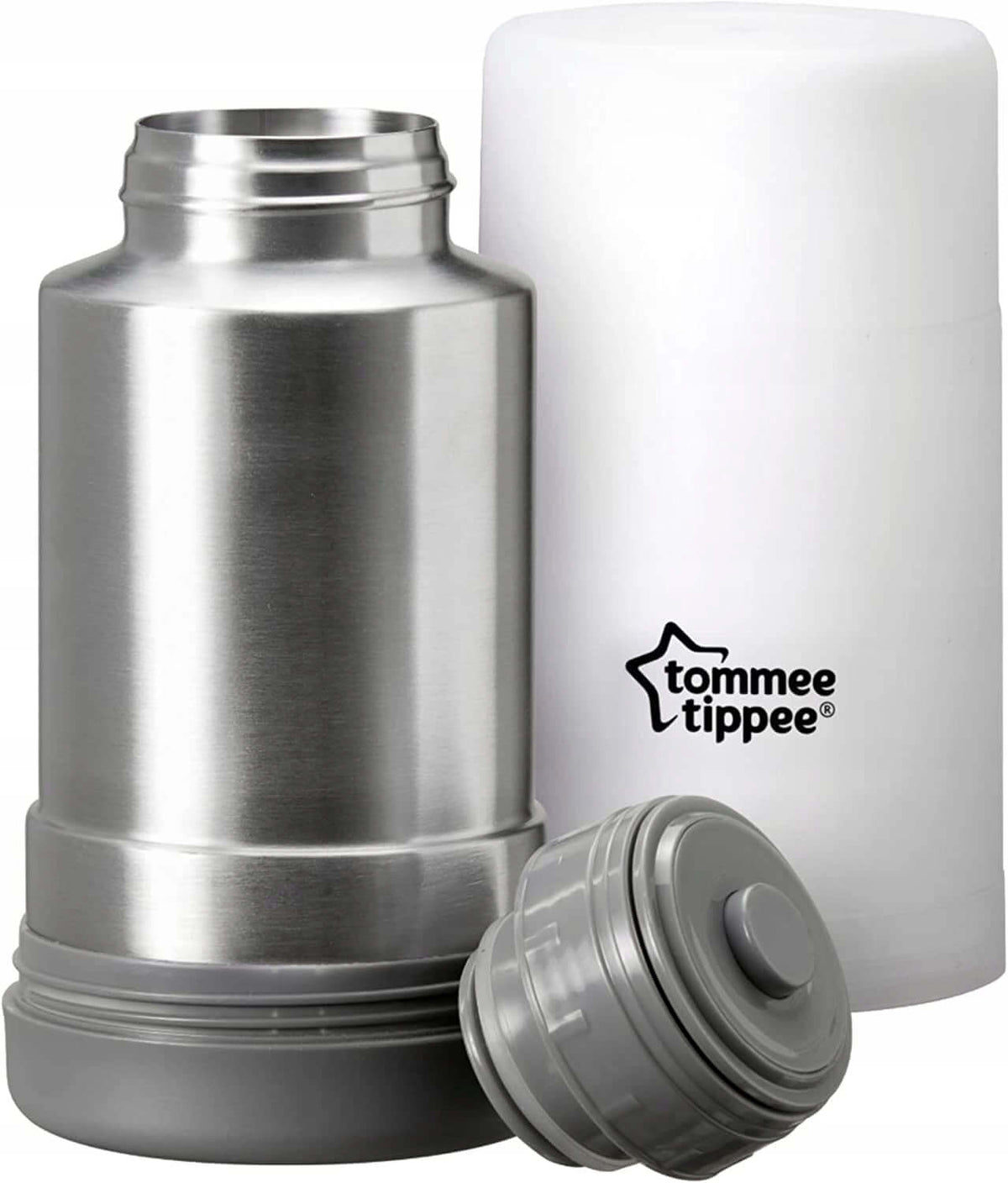 TOMMEE TIPPEE podgrzewacz termos PODRÓŻNY z nierdzewnej stali, podróżny podgrzewacz do butelek i jedzenia dla dzieci