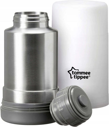TOMMEE TIPPEE podgrzewacz termos PODRÓŻNY z nierdzewnej stali, podróżny podgrzewacz do butelek i jedzenia dla dzieci