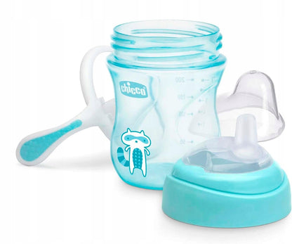 CHICCO Transition Cup kubek niekapek z ustnikiem i uchwytami 200 ml 4 m+