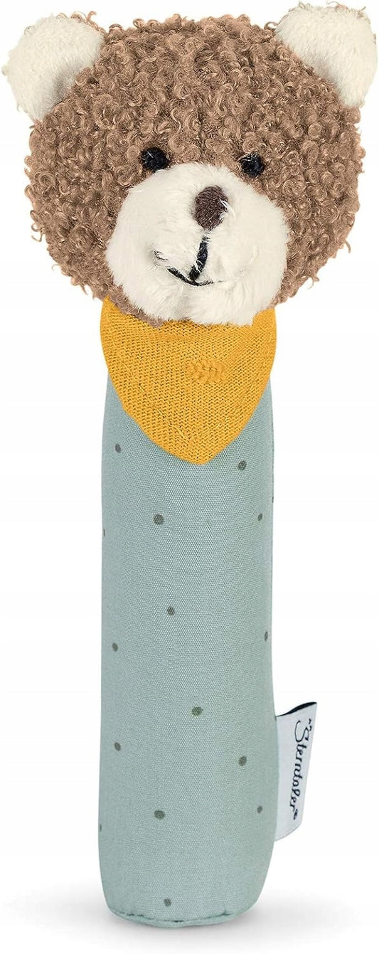 STERNTALER Miś Ben zabawka z piszczałką 17 cm "N. brązowo-niebieski miś dla niemowląt 0+
