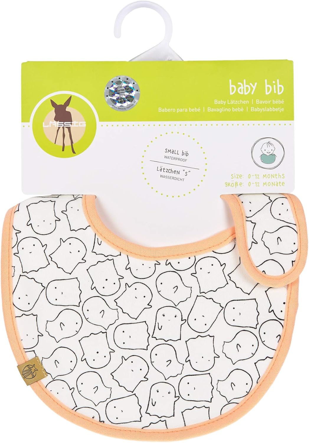 LASSIG cotton bib with Velcro fastening