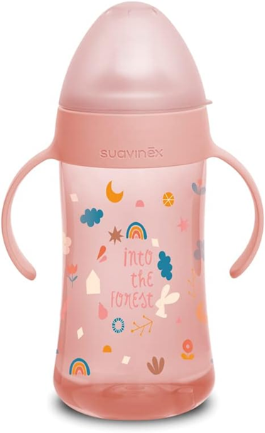 SUAVINEX Second Weithalsflasche mit weichem Trinkaufsatz 270 ml 4 Monate+