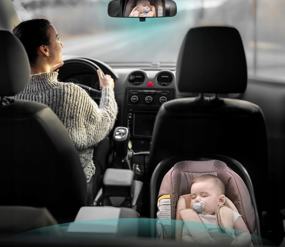 MAPALOUBaby-watching mirrorcolour blackoverall width 17.5 cm, height 24.5 cmwidth of mirror surface 14.5 cm