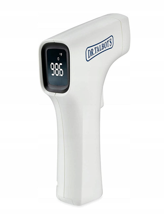 DR.TALBOT'S termometr bezdotykowy ekran LCD/LED biały z wyświetlaczem temperatury