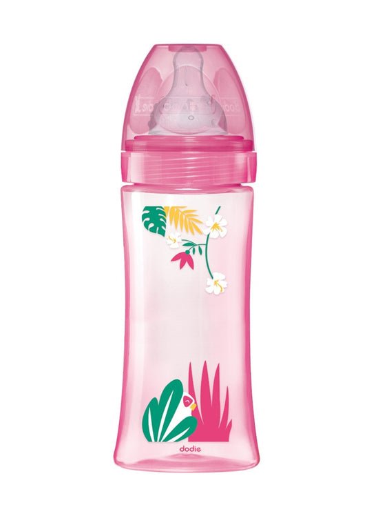 DODIE sticlă 330 ml tetină 3 debit rapid 6 luni+