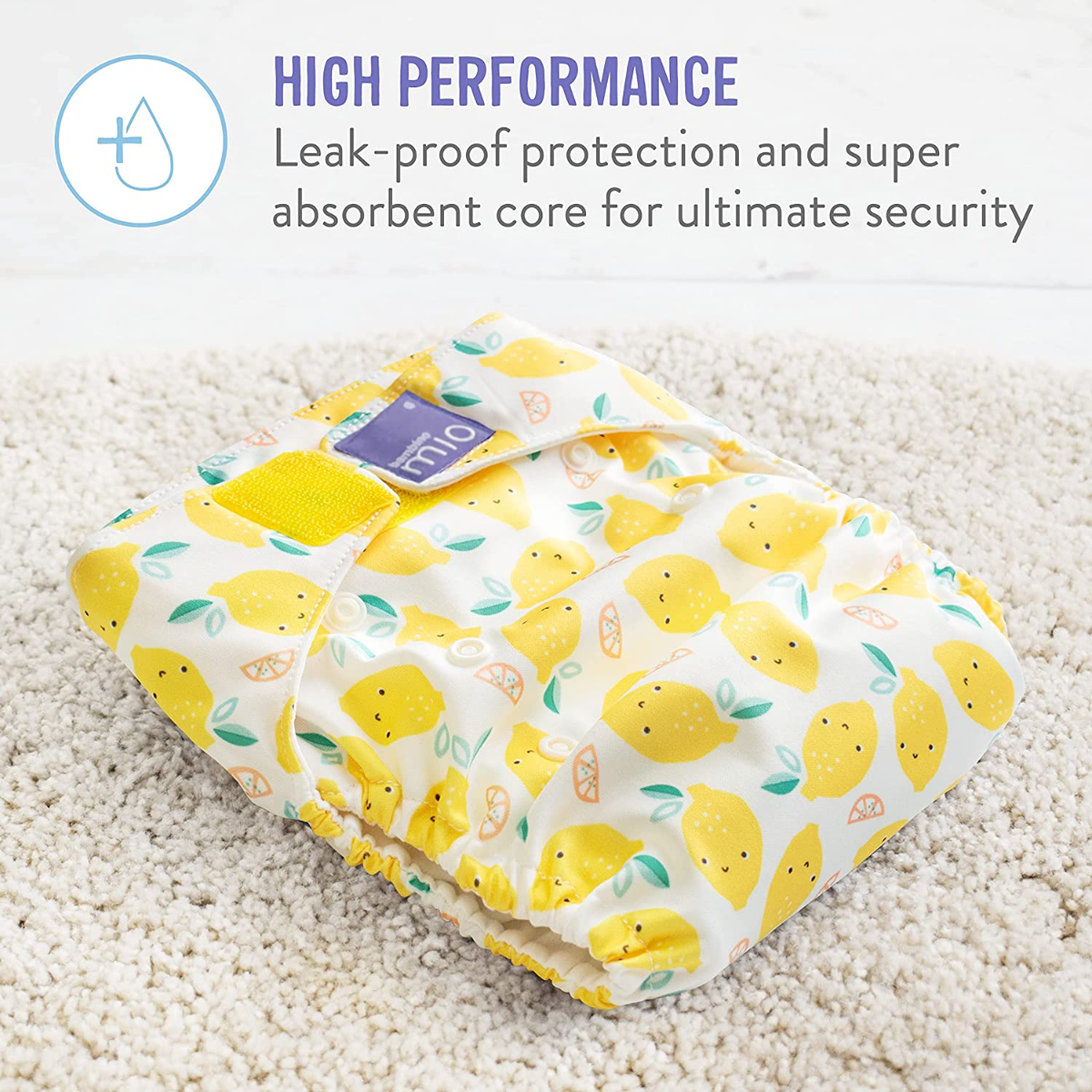 BAMBINO MIO otulacz na pieluchę 9kg+ jabłka