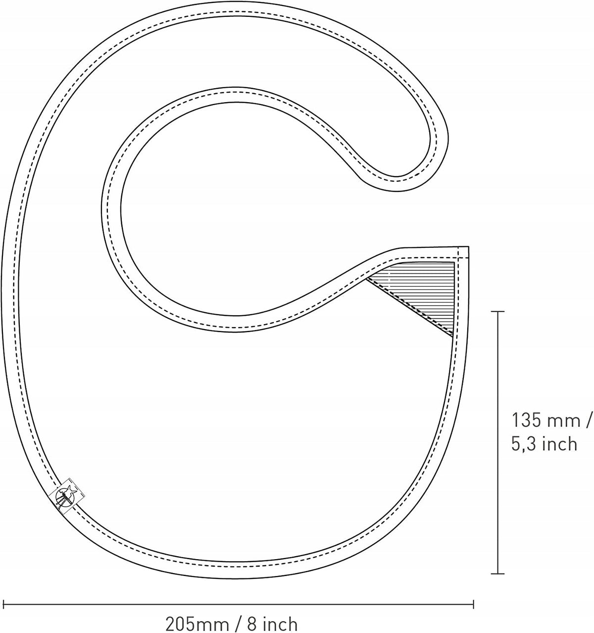LASSIG cotton bib with hook-and-loop fastening