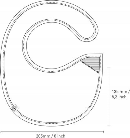 LASSIG cotton bib with hook-and-loop fastening