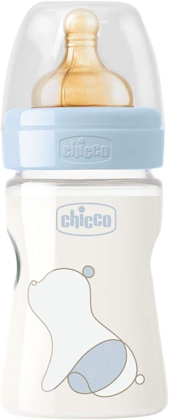 CHICCO Original Touch cumisüveg 150 ml latex cumi lassú folyás 0+