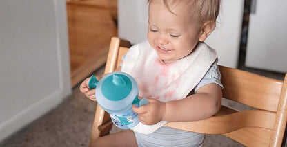 NUK Trainer Cupdrip cupAge 6 m +colour: blue and green with animal motifscapacity 230 mlMaterial