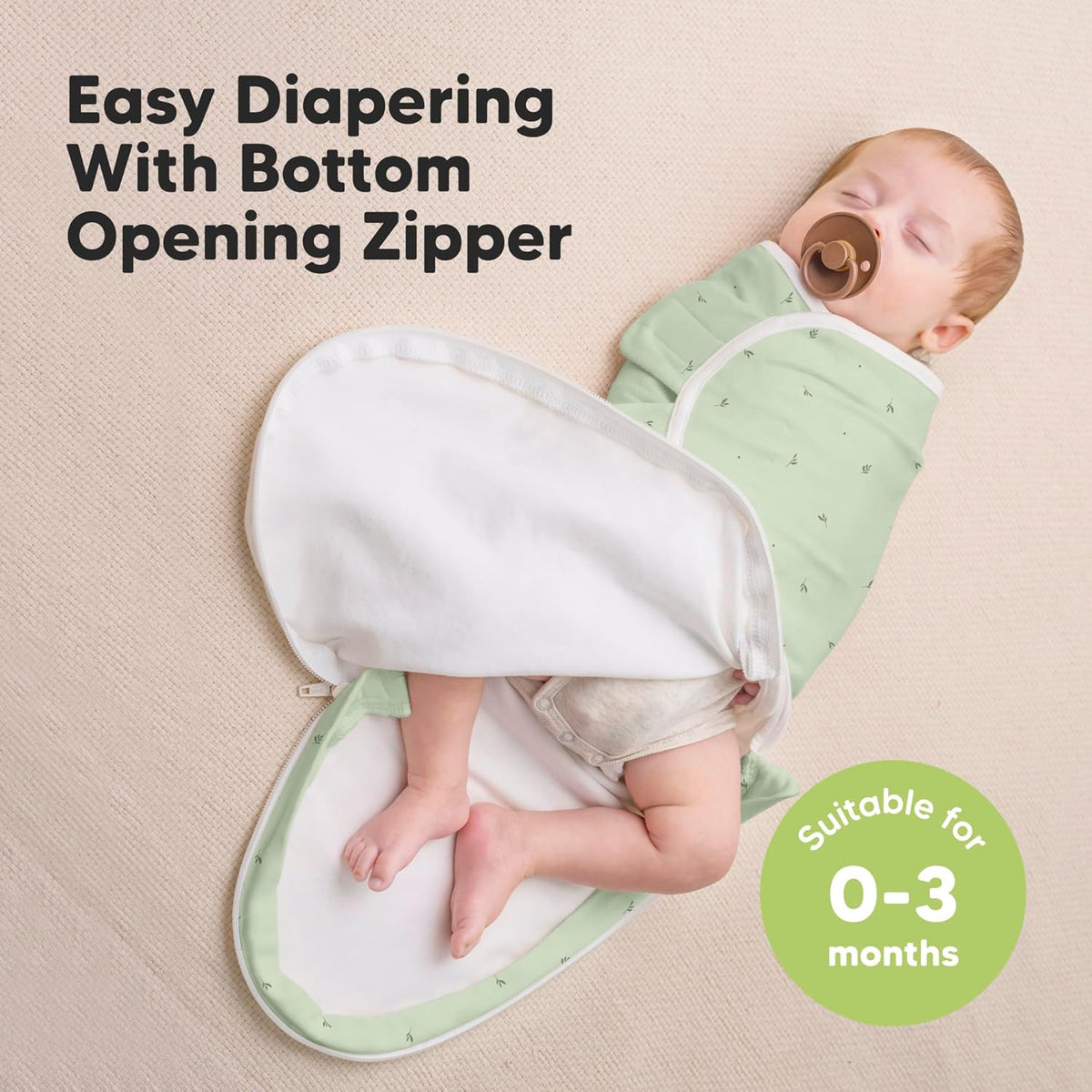KEABABIES swaddle, sleep sack x3
