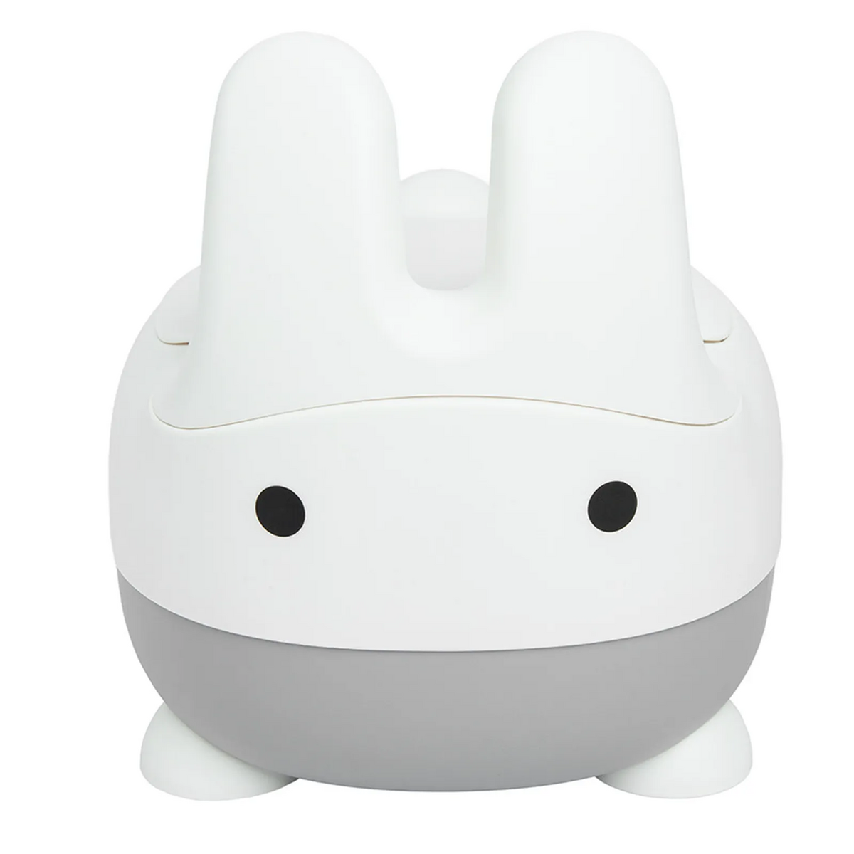 potty with removable insert and lid white and grey color
