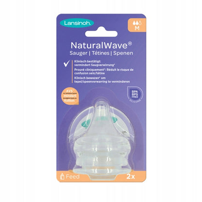 LANSINOH NaturalWave smoczki do butelki 3m+