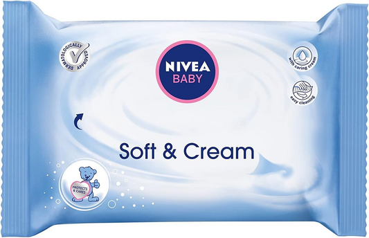 NIVEA BABY nedves törlőkendő SOFT&CREAM 63 db