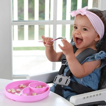 CHICCO Easy Menu háromrekeszes szilikon tányér tapadókoronggal 12 hónap+